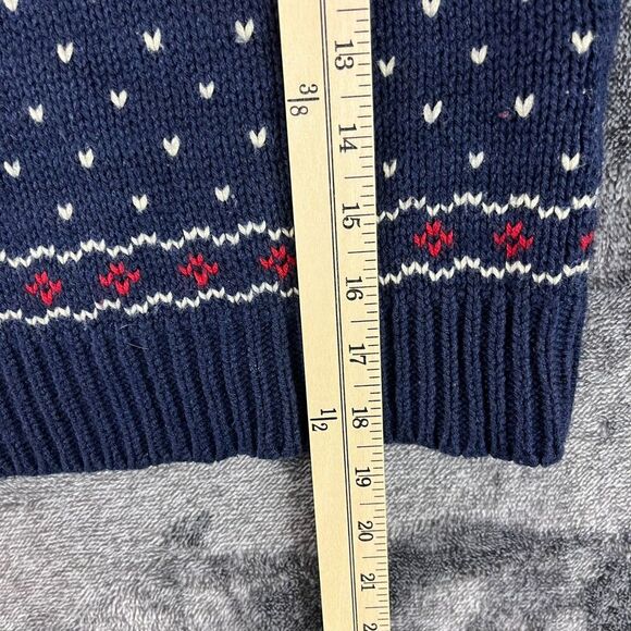 Vtg Polo Ralph Lauren Cotton Wool Fair Isle Moose AOP Knitted Sweater Youth 6 - Picture 7 of 11